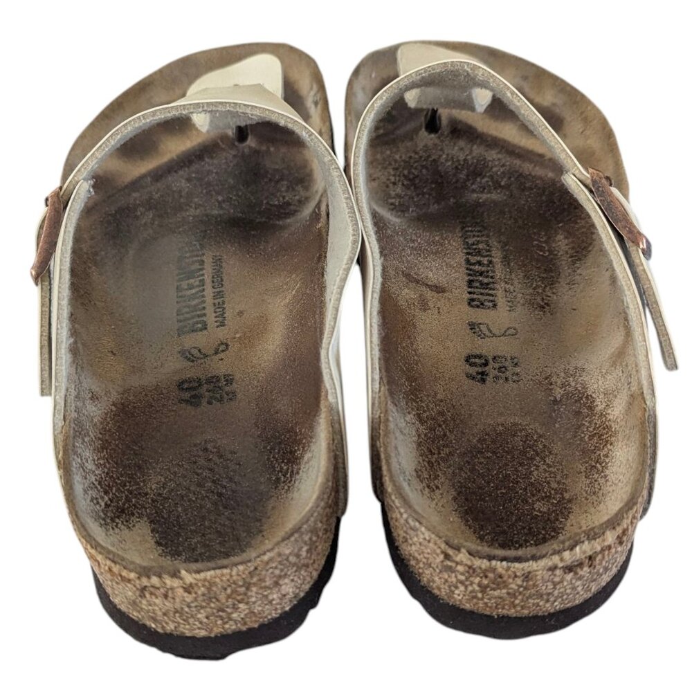 Birkenstock Platinum Leather Sandals - Size 40 - Picture 11 of 12